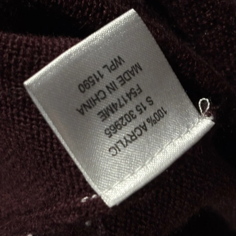 Weatherproof Cardigan Sweater Mens XXL Bordeaux Burgundy V-Neck F54174ME NWT